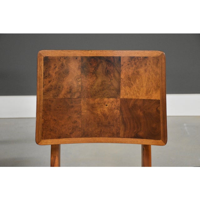 Wood Modern Burl Dining Chairs by Herritage - Set of 6 For Sale - Image 7 of 8