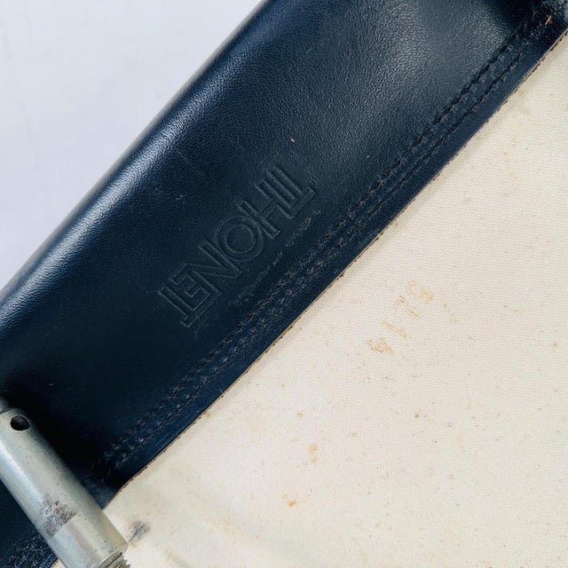 Black Vintage S34 Cantilever Chair in Black Leather by Mart Stam for Thonet, 1980s For Sale - Image 8 of 11