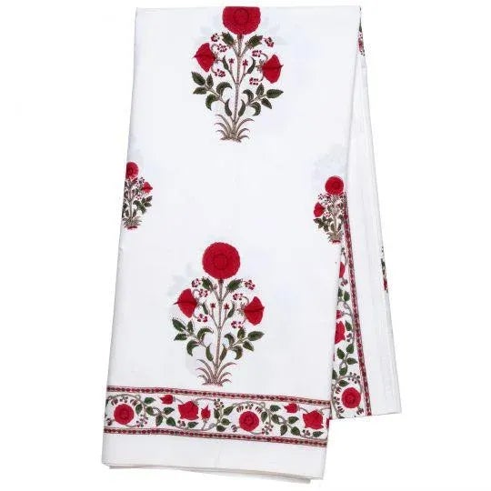 Not Yet Made - Made To Order Amaya 10-Seat Red Tablecloth For Sale - Image 5 of 6