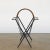1940s 1940s Iron and Leather Magazine Rack in the Style of Jacques Adnet For Sale - Image 5 of 11