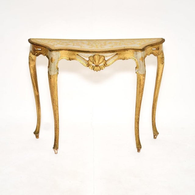Antique Venetian Parcel Gilt Console Table, 1930 For Sale - Image 11 of 11