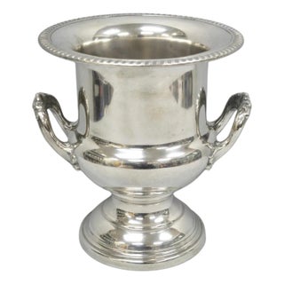 Vintage Victorian Leonard Silver Plated Trophy Cup Urn Champagne Chiller Bar Ice Bucket For Sale