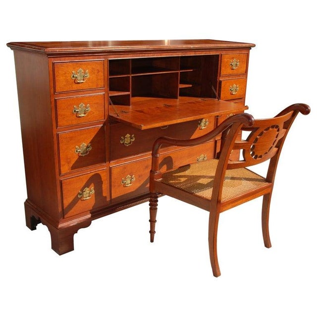 Chippendale Style Mahogany Secretary Desk by Baker For Sale - Image 12 of 12