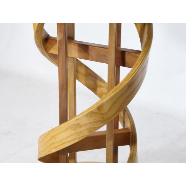 Helix Side Table in Cherrywood, 1980s For Sale - Image 6 of 13