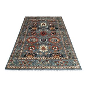 Hand-Knotted Afghan Sultanabad Chobi Wool Area Rug - 8'11" X 11'11"
