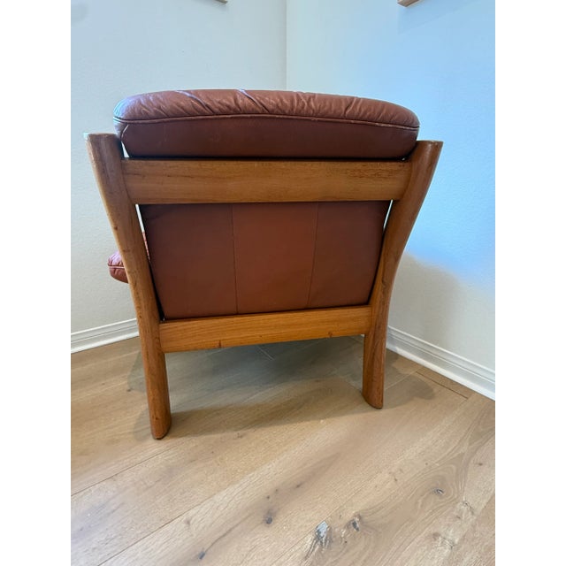 Mid-Century Modern Mid-Century Modern Teak & Leather Chair, Attributed to Ekornes Montana For Sale - Image 3 of 6