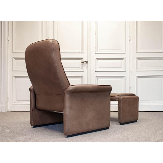 Lounge Chair with Ottoman from de Sede, Switzerland, 1960s, Set of 2 For Sale - Image 9 of 12