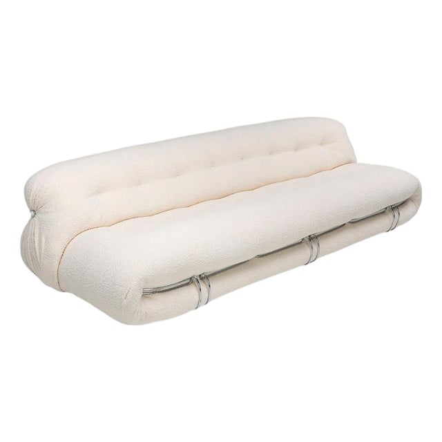 Modern Italian Soriana Three-Seater Sofa by Tobia Scarpa for Cassina For Sale