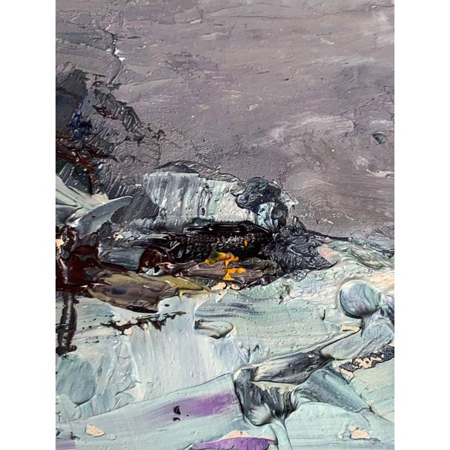 Paper Oil Painting Winter and Evening Alexander Cherednichenko For Sale - Image 7 of 12