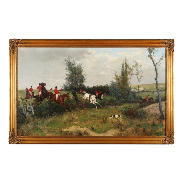 Emil Hünten and Georg Oeder, Parfoce Hunt from 1876, Oil For Sale