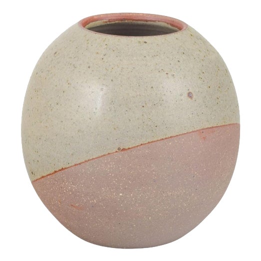 2-Color Matte Glazed Stoneware Vase by Rolf Palm, Mölle, Sweden, 1996 For Sale