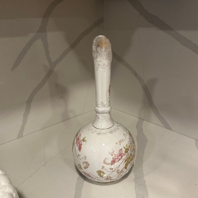 W. & E. Corn Antique Hand Painted Made in England W & E Corn Royale Porcelain Ewer-Pitcher For Sale - Image 4 of 4