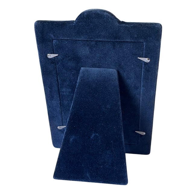 New Hallmarked Italian Sterling Silver Beaded & Fluted Picture Frame – 4x6 – After Buccellati Ralph Lauren For Sale In Jacksonville, FL - Image 6 of 12