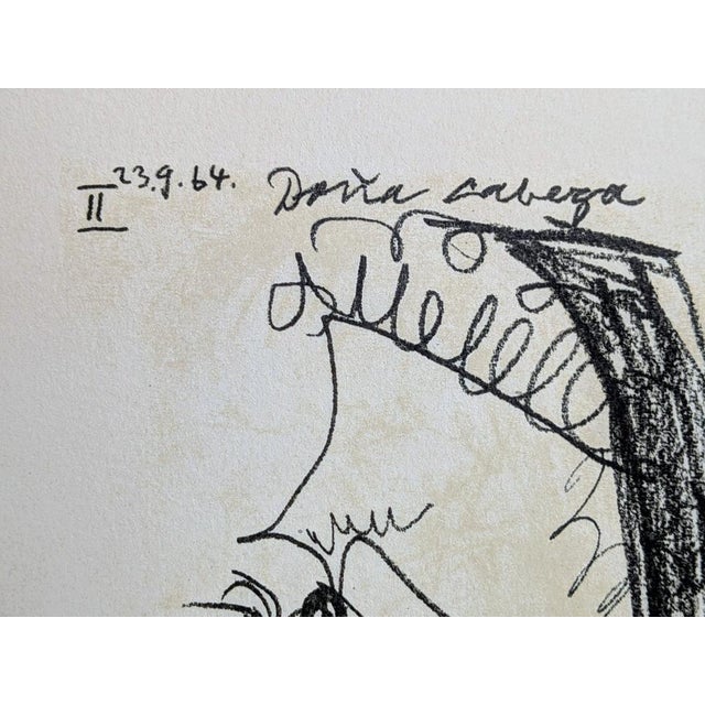 Picasso - Profile - Original Serigraph in colors on Arches paper, 1964 - from the artist's 1964 sketchbooks, Le Goût du...