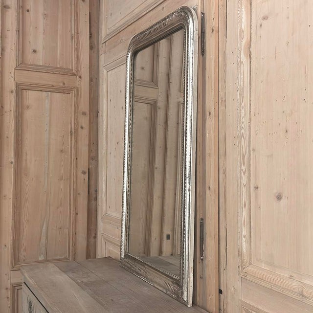 19th Century French Louis Philippe Silver Mirror For Sale - Image 13 of 14