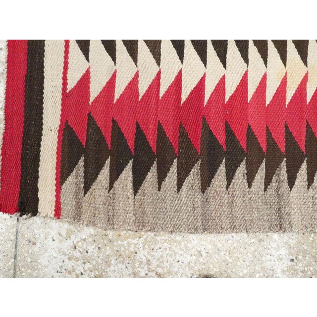 Textile Galerie Shabab Collection Tribal Mid-20th Century Handmade American Flatweave Navajo Throw Rug For Sale - Image 7 of 9