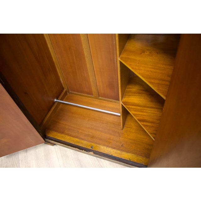 Wood Mid-Century Oak Compact Wardrobe, 1950s For Sale - Image 7 of 8