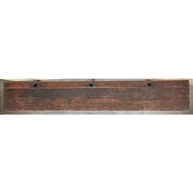 Brown 18th Century Large Solid Wood Walnut Console Table With Six Drawers For Sale - Image 8 of 17
