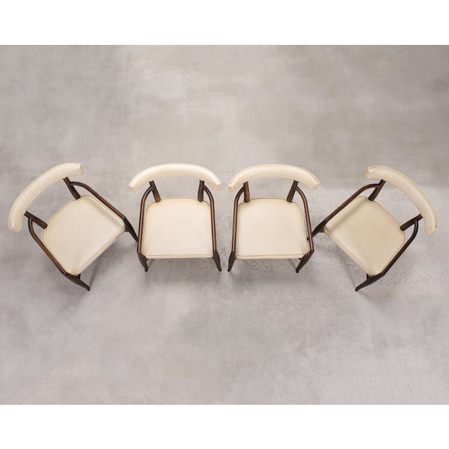 Widdicomb Set of Four T. H. Robsjohn-Gibbings Klismos Dining Armchairs For Sale - Image 4 of 18