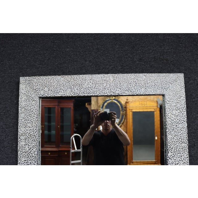 Silver Olde Good Things "Pebbles" Reclaimed Zinc Framed Wall Mirror For Sale - Image 8 of 13