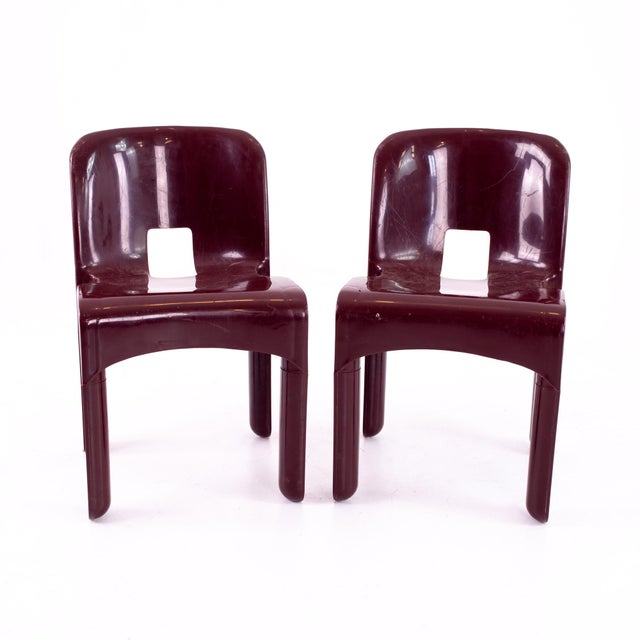 Joe Colombo Kartell Mid Century Plastic Chairs Pair Chairish
