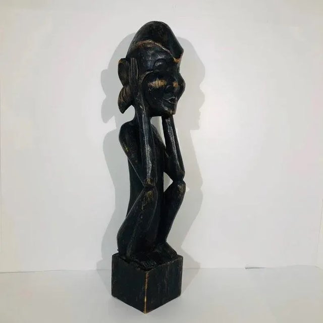 Early 1900s Hand Carved African Senufo Wood Figure For Sale - Image 10 of 10