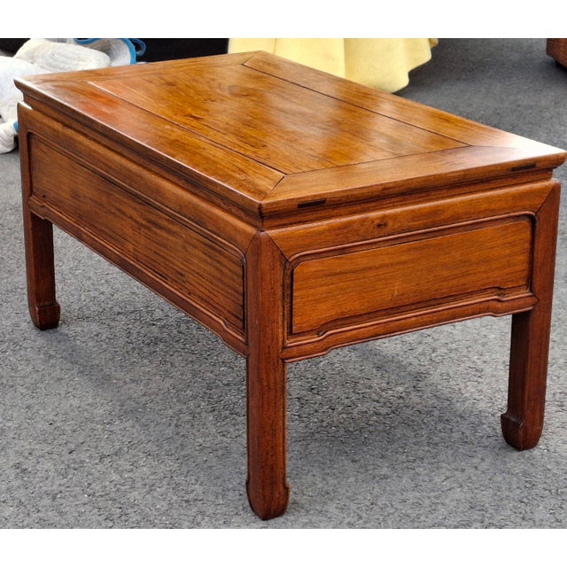 Wood 20th Century Ming Style Rosewood Two Drawer Coffee Table For Sale - Image 7 of 11