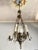 French 7-Light Chandelier in Bronze, Majolica and Crystal, 1930s For Sale - Image 6 of 8