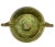 Vintage Swan Handled Hand Decorated Faux Verdigris Pedestal Centerpiece Bowl For Sale - Image 11 of 11