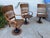 Antique Oak Courtroom Juror Chairs Set of 3 Cast Iron Base Early 1900s For Sale - Image 4 of 18