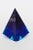 Set of 3 Pyramid Lucite Sculptures in Orange, Sapphire Blue, Purple, Red, 1990's For Sale - Image 10 of 13