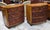 Late 20th Century Pair of Lineage Home Woven Rattan Front and Leather-Clad Bow Front Chest of Drawers For Sale - Image 12 of 18