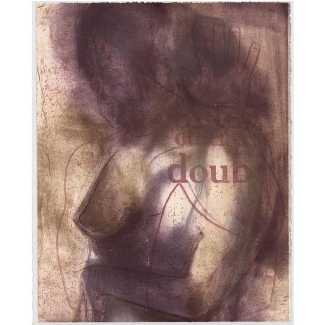 1990s "Outer / Self" litho. Illegibly signed, titled and numbered 4 of 10 in Roman numerals on back.