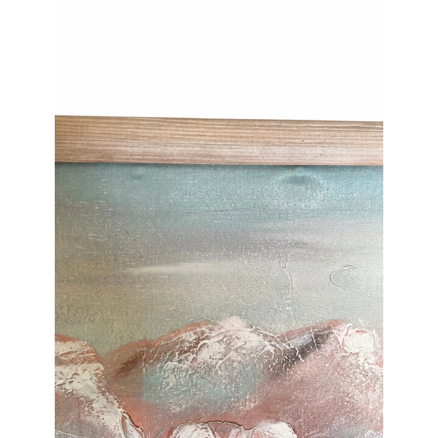 Late 20th Century Large Signed Southwestern Pottery and Desert Landscape Textured Painting on Canvas For Sale - Image 10 of 13