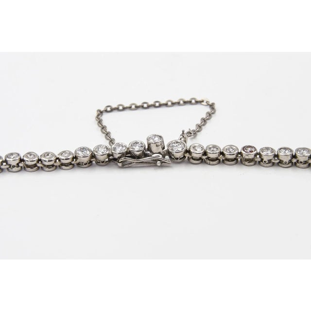 Diamond Tennis White Gold Necklace For Sale - Image 12 of 12