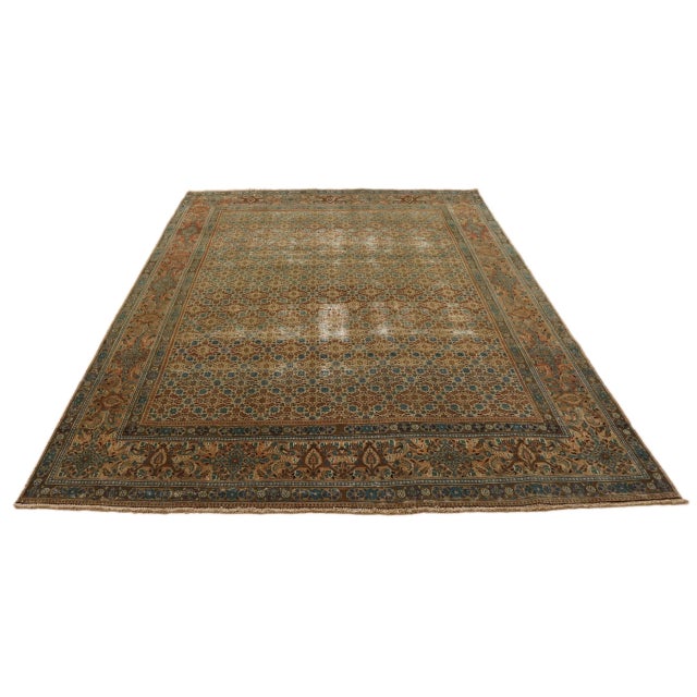 Vintage rug | Size: 306 x 210 cm | Hand-knotted | Material: High-quality wool | Condition: Very good | Modern design with...