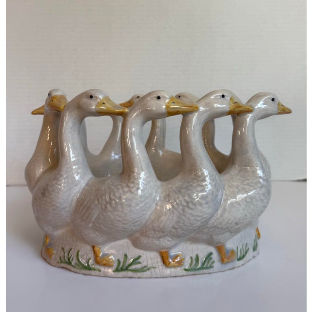 This charming figural ceramic bowl was produced by Holland Mold in 1981, as indicated by the maker's mark and signature on...