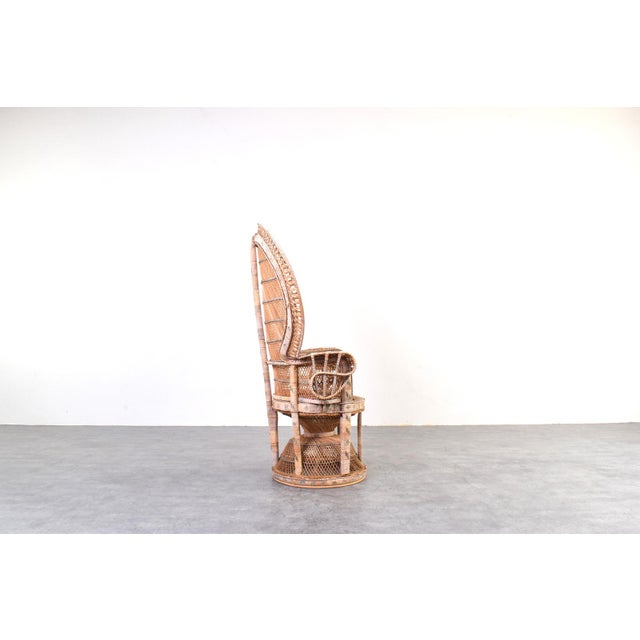 Mid-Century Modern Wicker Peacock Emmanuelle Chair from Kok Maison, 1970s For Sale - Image 6 of 16
