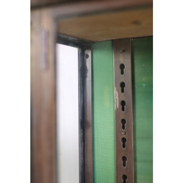 Mid 20th Century European 5 Ft. Brass Free Standing Display Case For Sale - Image 9 of 14