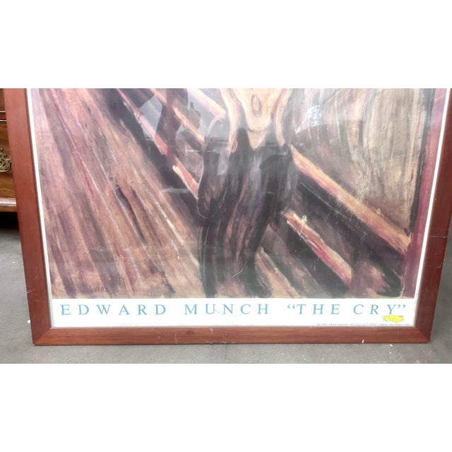 Wood Original Framed Poster Edward Munch “The Cry” For Sale - Image 7 of 9