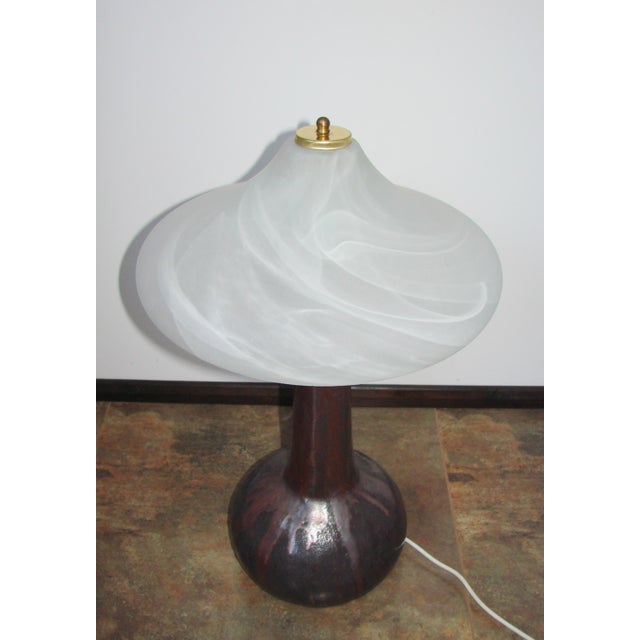 Glass Vintage Lawa Ceramic Lamp, 1970s For Sale - Image 7 of 11