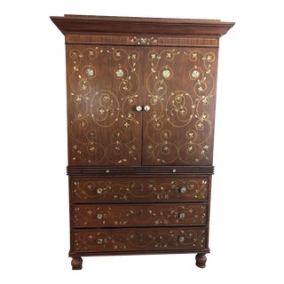 Maitland-Smith Copper & Glass Shelving Cabinet For Sale