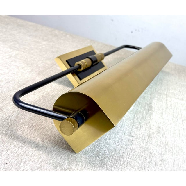 Modern Modernist “Bowery” Brass Wall Sconce by Hudson Valley Lighting For Sale - Image 3 of 12