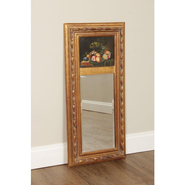 Traditional Vintage Gold Framed Trumeau Mirror For Sale - Image 3 of 12