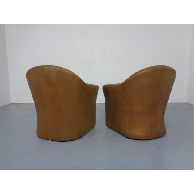Brown Mid-Century German Leather Cocktail Chairs from Walter Knoll, 1960s, Set of 2 For Sale - Image 8 of 18