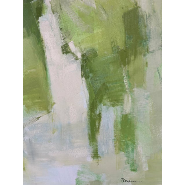 Green Contemporary Abstract Original Oil Painting For Sale - Image 8 of 12
