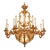 1990s Italian Fbai Gold Gilt Bronze & Crystal 12 Light Louis XV Style Chandelier For Sale
