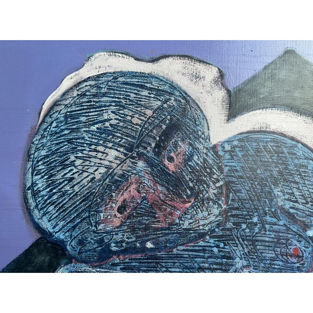 Henri Ren, Portrait, 1983, Oil on Canvas For Sale - Image 3 of 8