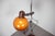 Vintage Hungarian Adjustable Floor Lamp with Two Orange Globe Shades, 1970 For Sale - Image 3 of 13