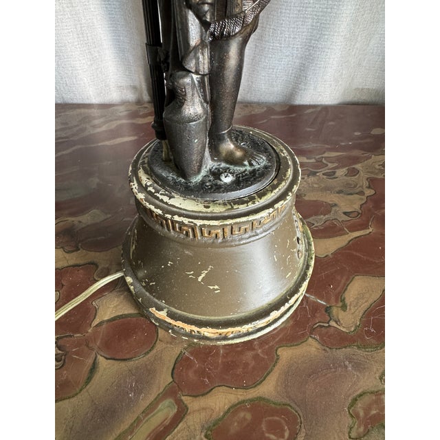 Vintage Victorian Statue Table Lamps - Set of Two For Sale - Image 9 of 12